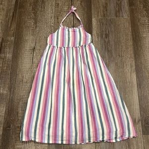 Girls Old Navy lilac striped halter sun dress with lining. Like new. Size 5